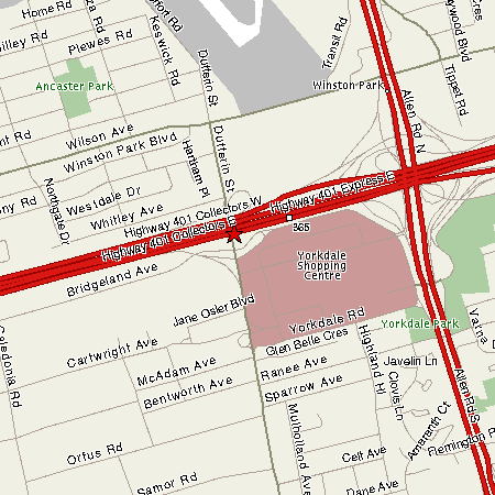 Yorkdale Mall Location